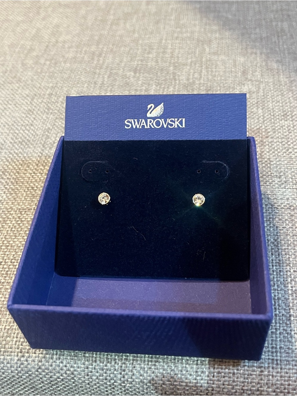Swarovski White Crystal Stud Earrings
